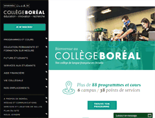 Tablet Screenshot of collegeboreal.ca